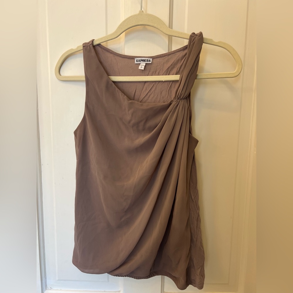 Express asymmetrical mauve blouse